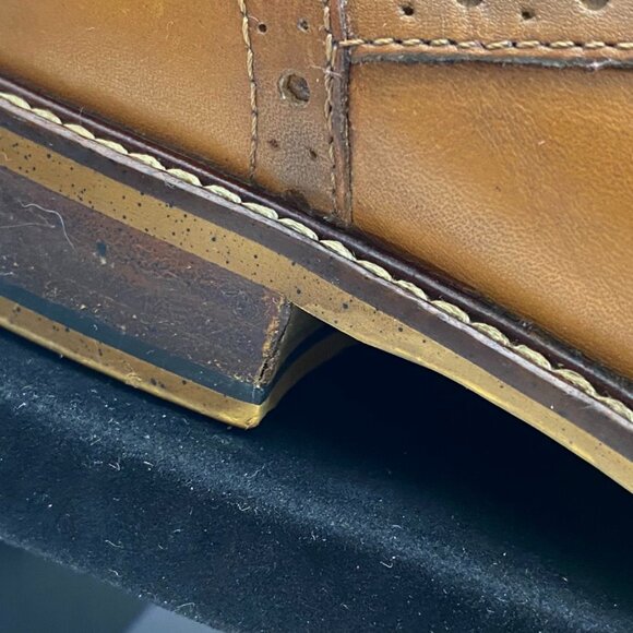 JOSEPH ABBOUD Wingtip Oxford Brogue Tan Leather Size 11 main image 6